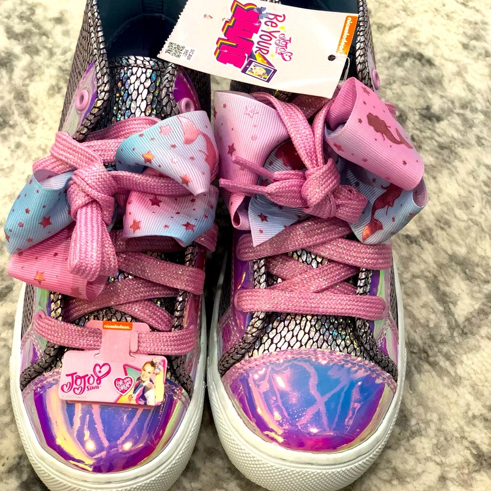 Jojo Siwa mermaid scales high top sneaker